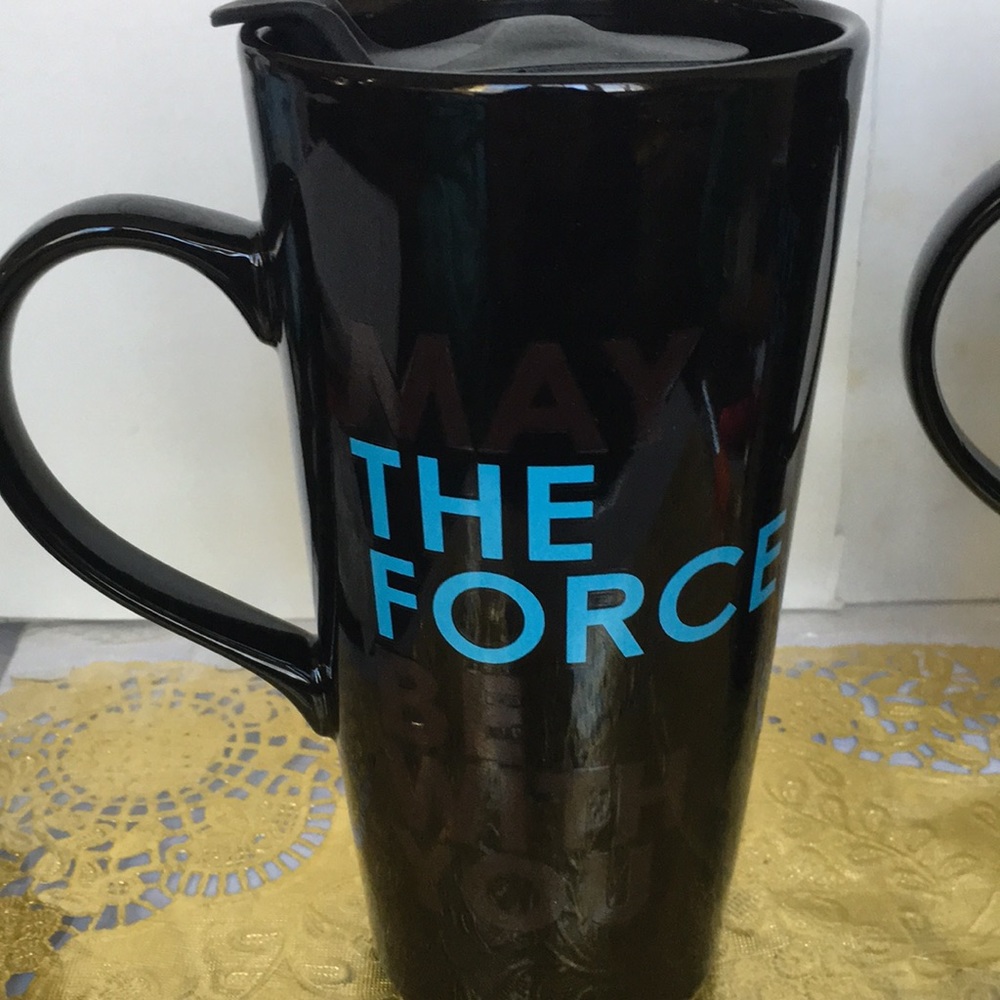 NWOT thermal mug, “May the force be with you.”